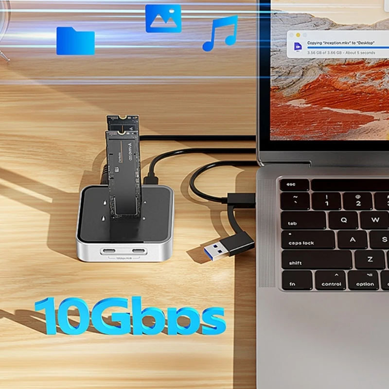 M.2 Função clone independente da estação ancoragem SSD 10 Gbps Instalação da taxa transferência NVME NVME SSD CLONER
