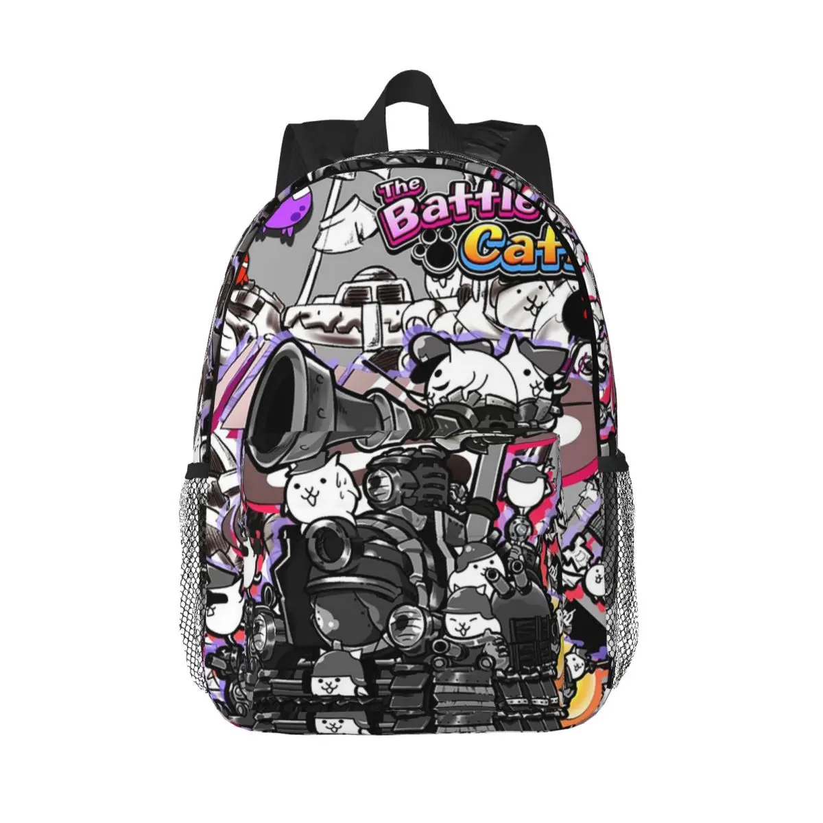 Battle Cats - Mochilas con motor de asedio, mochila para adolescentes, mochilas escolares informales para niños, mochila de viaje, bolso de hombro de gran capacidad