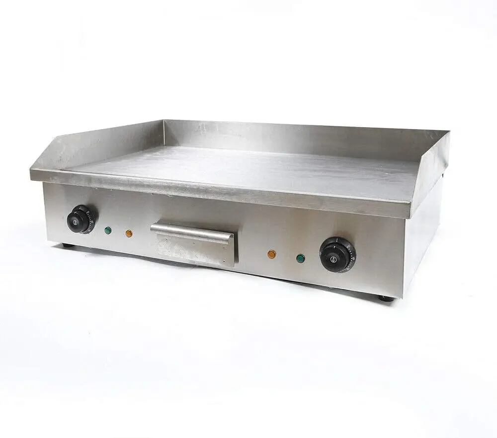 Grill Machine, 73cm 4400W Commercial Electric Griddle Countertop Kitchen Hotplate Stainless Steel Top Commercial Restaurant Gril