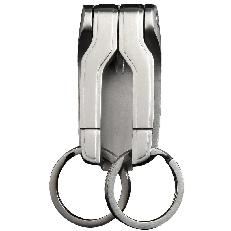 

Keychain Stainless steel waist hanging, men wearing belts, business personality creative ring, pendant