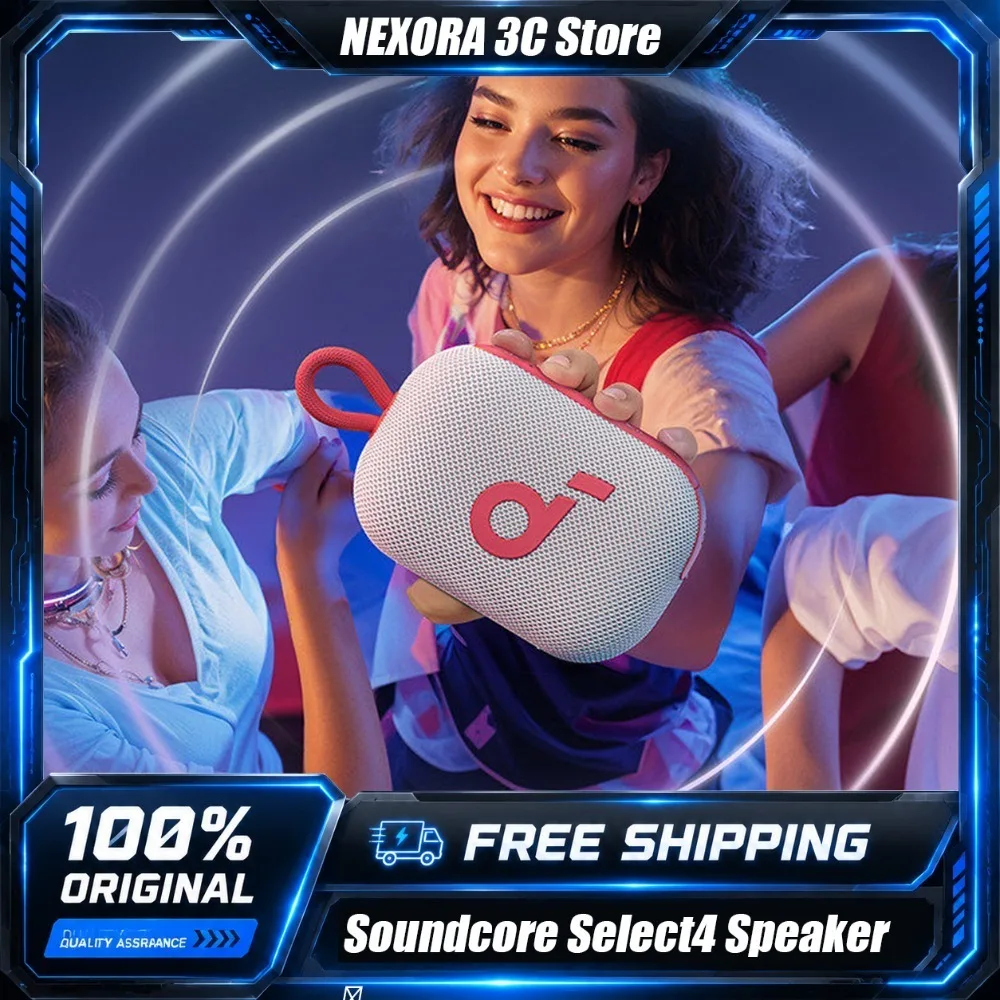 

Soundcore Select 4 Go Bluetooth Speaker by Anker IP67 Waterproof Portable Mini Wireless Outdoor Shower Speaker TWS Bass