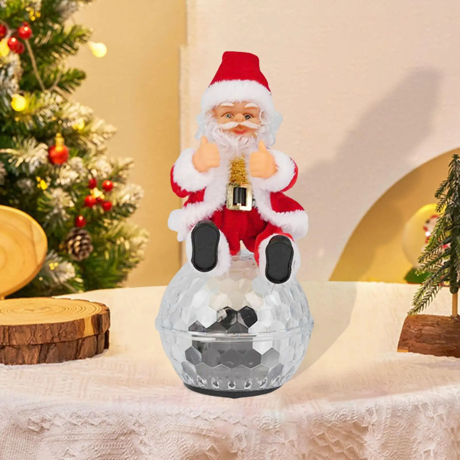 

Electric Toy Christmas Ornament Funny Light up Gifts Walking Xmas Ornament for Kids Home New Year Bedroom Party