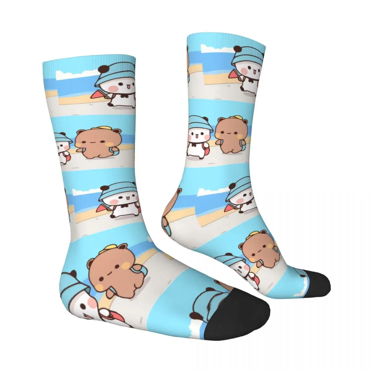 Funny Crazy Sock for Men Spring Outing Hip Hop Vintage Bubu Dudu Cartoon Happy Pattern Printed Boys Crew Sock Casual Gift