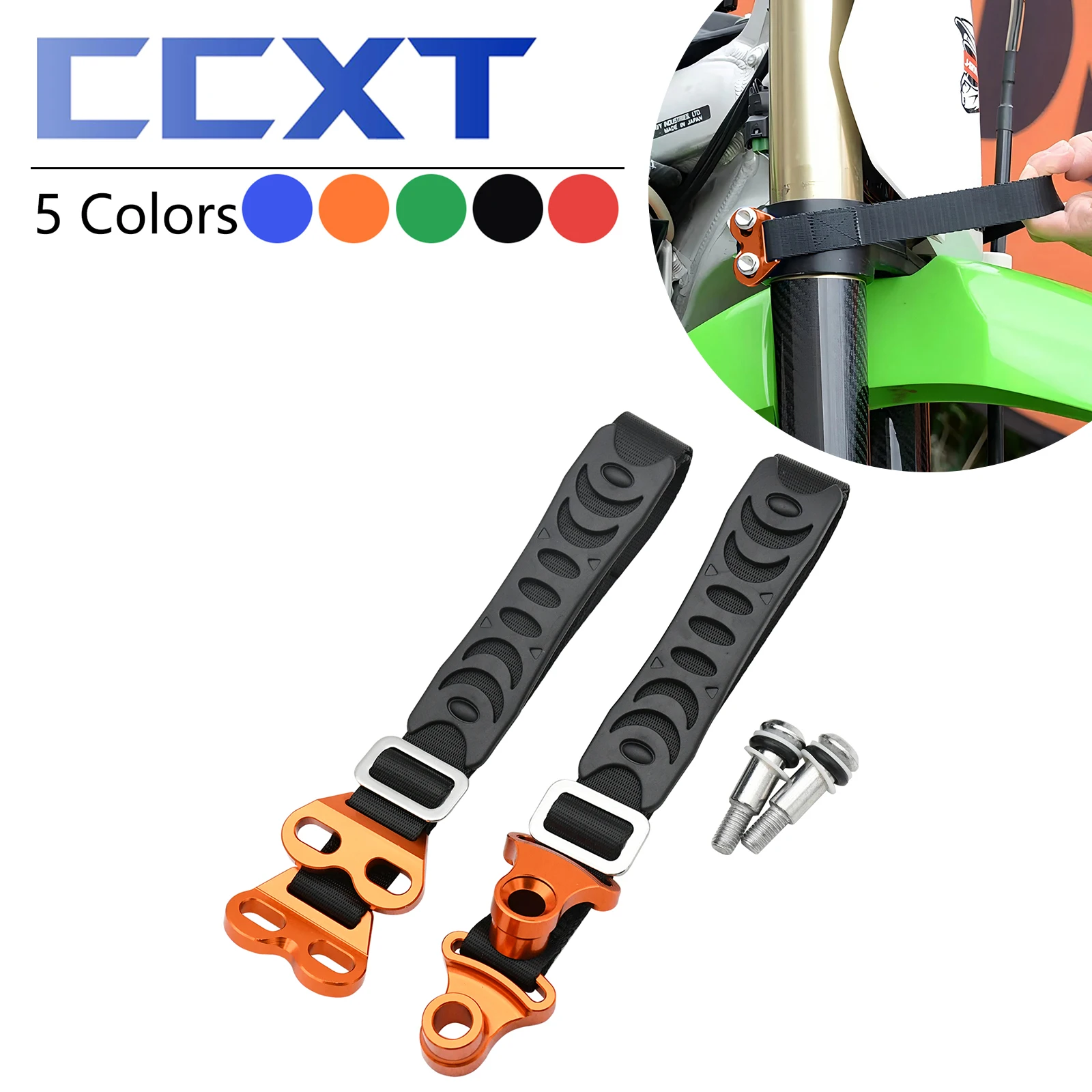 Motorcycle Front Rear Rescue Pull Strap Sling Belt For Honda Kawasaki Yamaha Suzuki KTM EXC EXCF SX SXF XC XCF XCW TPI Six Days