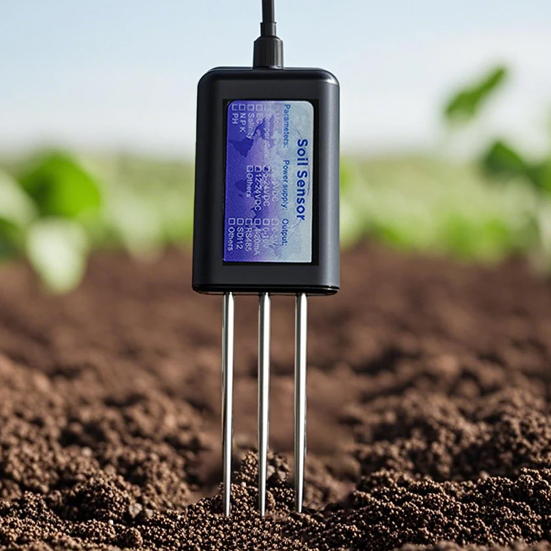 

Portable Soil Nutrient Analyzer Soil Moisture Temperature EC NPK Testing Equipment RS485 USB Type-c Output for Agriculture
