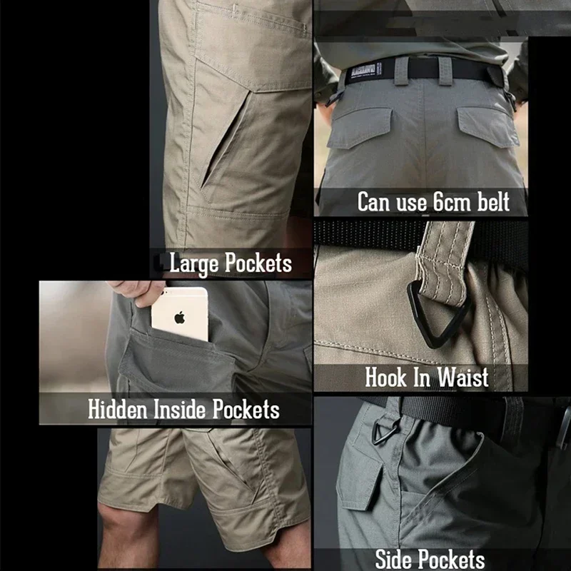 Summer Hiking Shorts Pants Men Tactical Waterproof Hunting Quick Dry Shorts Travel Fishing Outdoor Sports Ripstop Shorts - Image 6