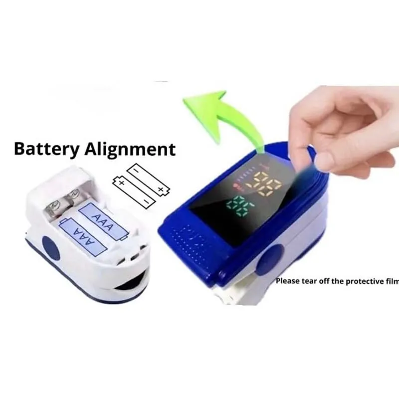 Portable Four-color Fingertip Oximeter Heart Rate Meter Pulse Blood Oxygen Saturation OLED Screen Digital Tube Practical Monitor