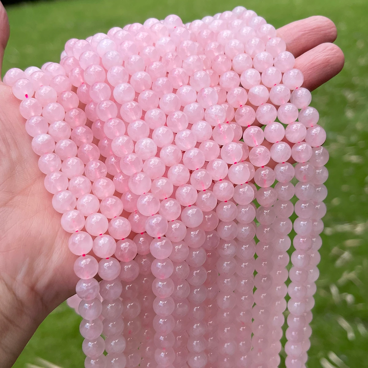 Natural Rose Quartz Loose Beads 6 8 10mm Round Gemstone Spacer Beads for DIY Jewelry Making Findings Bracelets Craft Accessories