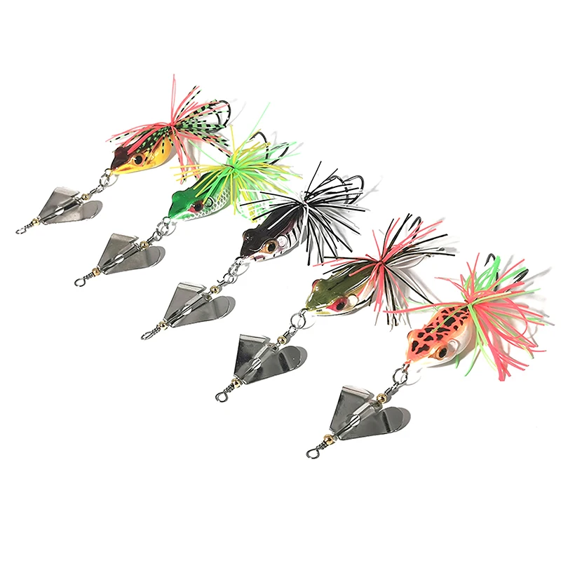 Cross-Border Hot Sale New 4.5cm 10.3g Thailand Wind Hard Bait Thunder Frog Wind Leaf Road Runner Hard Bait Blackfish Special Kil