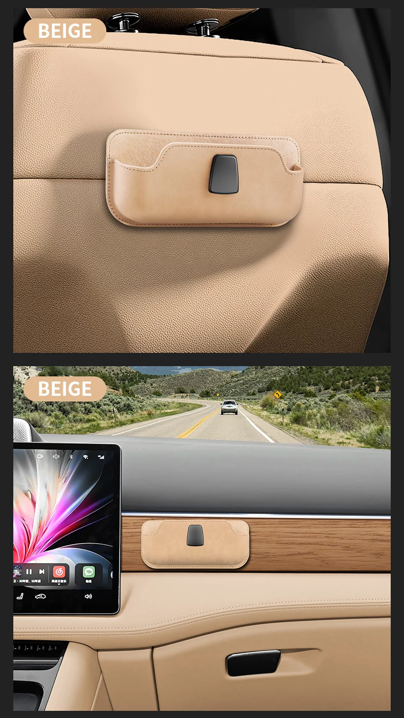 Neue Auto Sonnenschirm Gläser Rahmen Kreative Sonnenschirm Sonnenbrille Lagerung Box Multifunktionale Telefon Karte Lagerung Box Klebstoff Typ – Detail 3