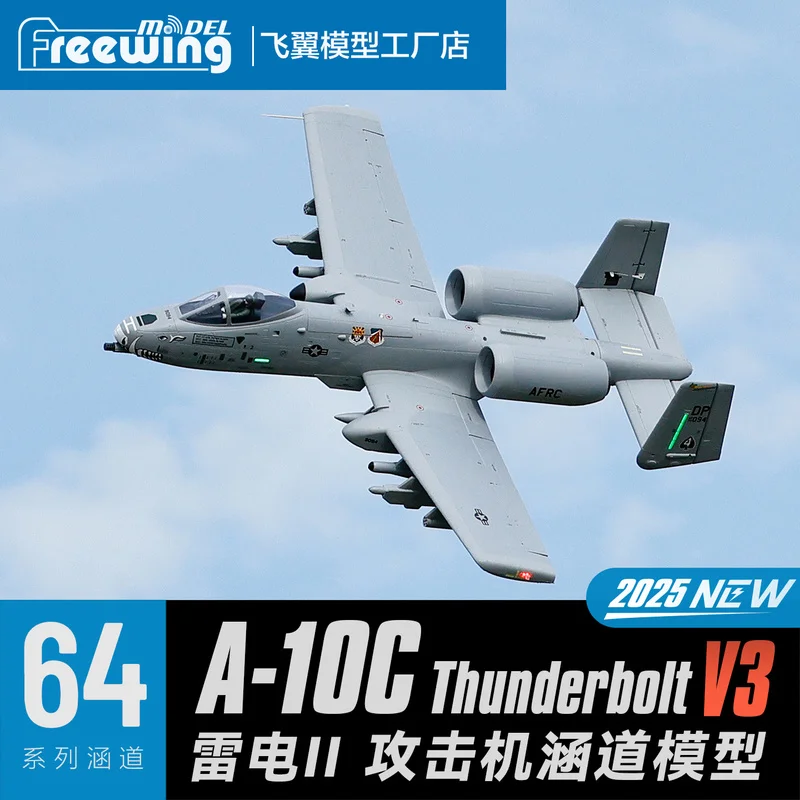 New Sell Well Freewing 2025 A-10 V3 Rc Airplane 64mm Double Culvert Attack Aircraft Model Fixed-Wing Remote Control Toy Gift