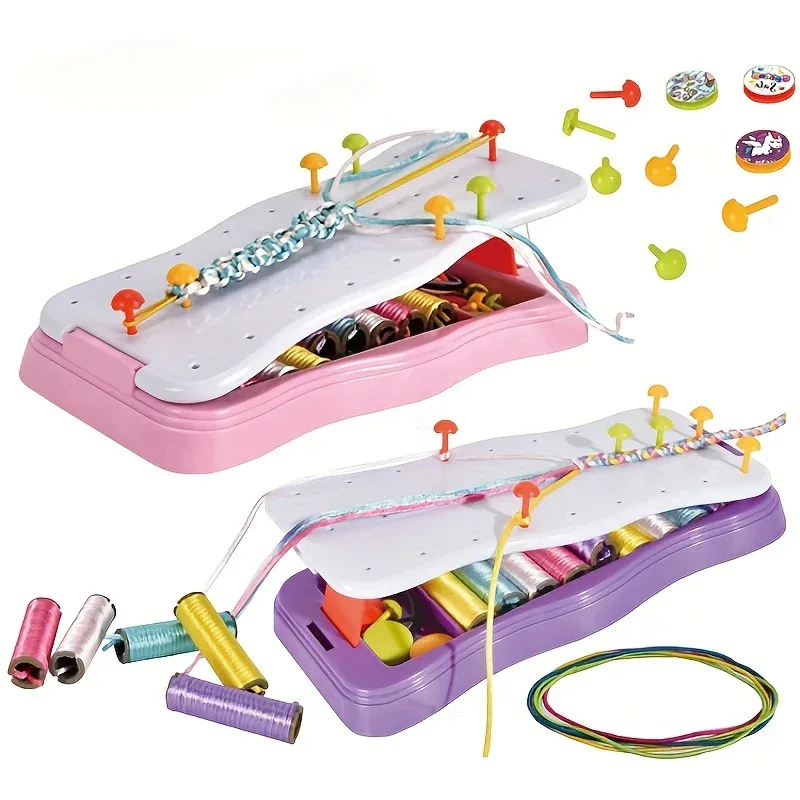 Kunst en handwerk voor kinderen, vriendschapsarmband maken kit, DIY armbanden string maker speelgoed set reisset voor meisjes kerstcadeau