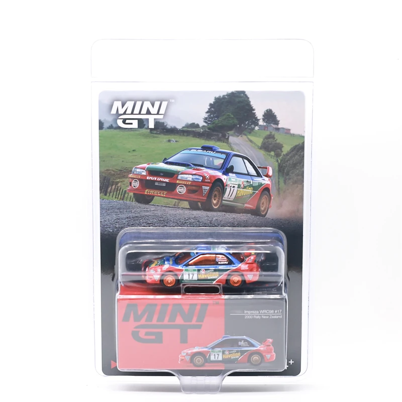 *Chase* MINI GT 1:64 Impreza WRC98 #17 2000 Rally New Zealand RangeRover 1981 Camel Blister packaging