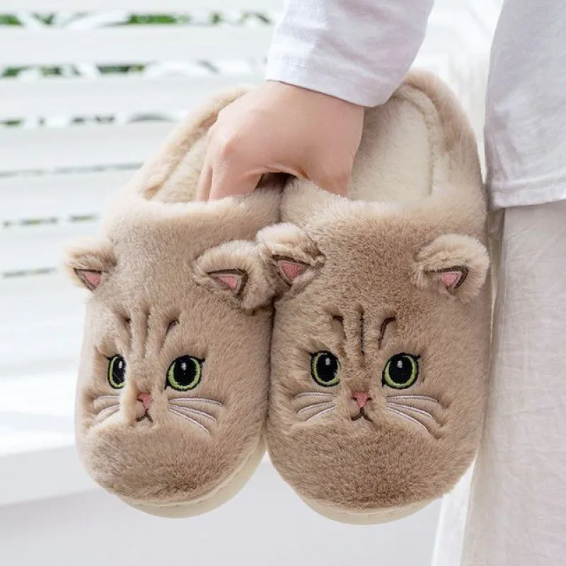 unisex soft cat slippers multi colors indoor slipper warm soft cute design gift