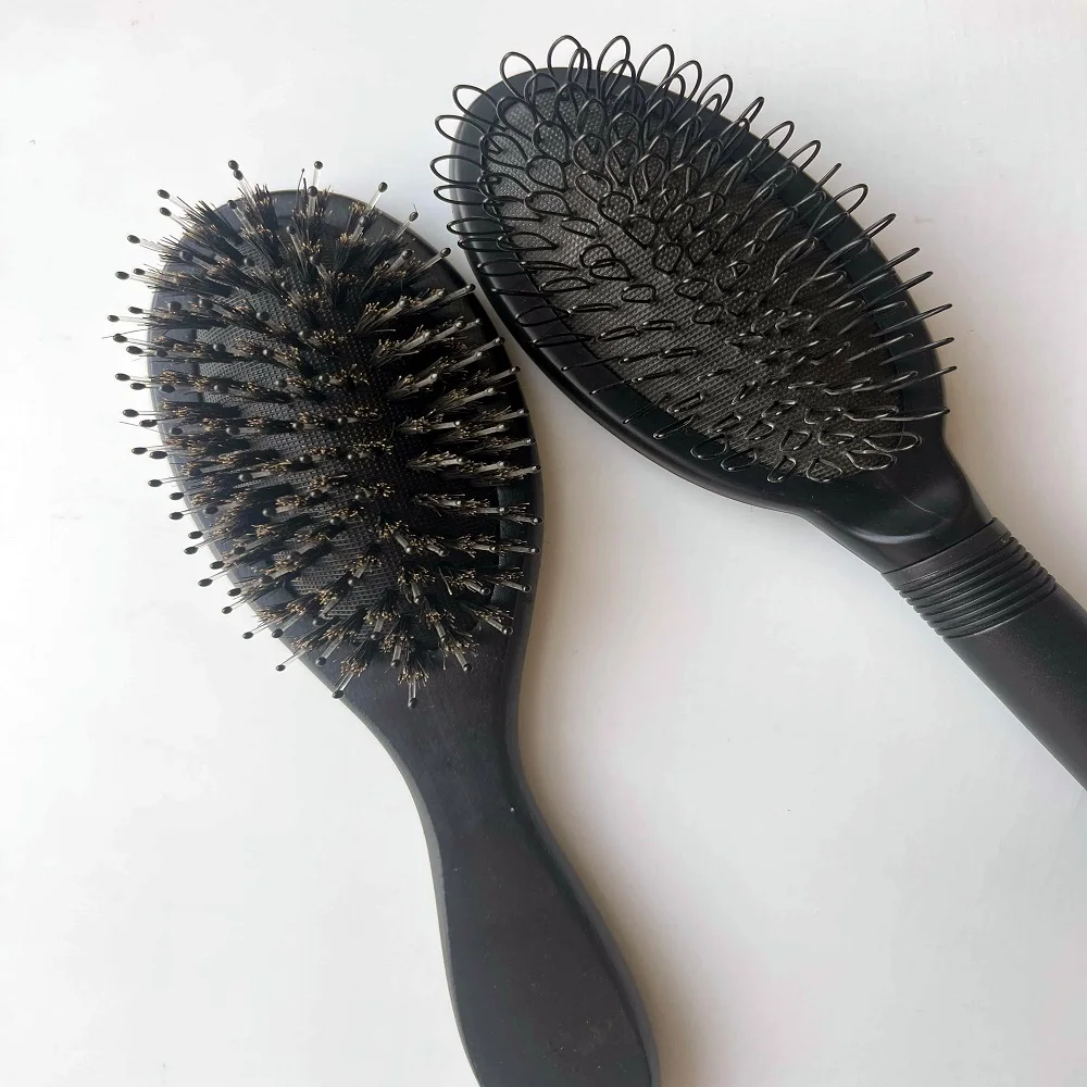 1PC Boar Bristle & Nylon Hair Comb Mini Anti-static Hair Scalp Massage Comb Hairbrush Salon Hair Brush Styling Tool