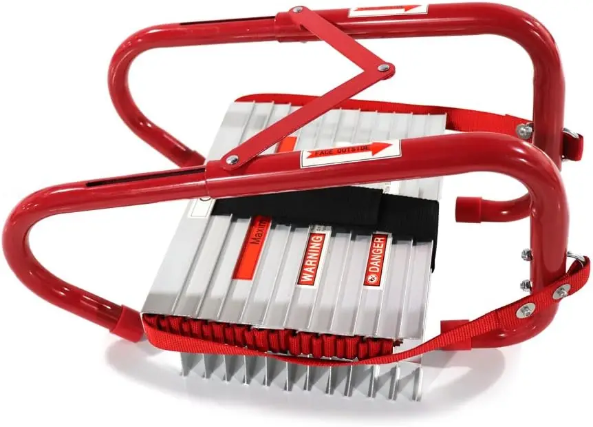 Fire Ladder 5&6 Story Portable Emergency Escape Ladder 50ft with Anti-Slip Rungs