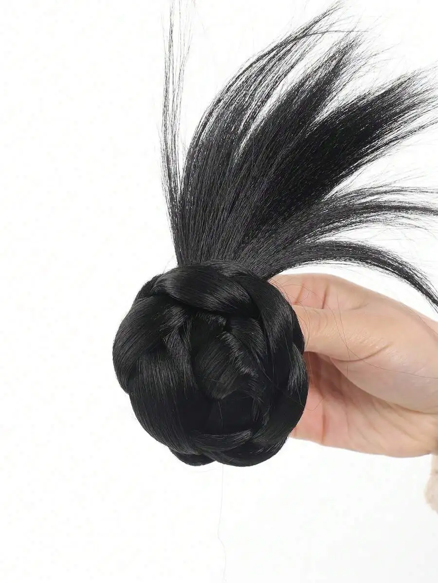 

Heat-Resistant Synthetic Hair Bun Accessory For Women, Easy-To-Use Clip-In Style For Daily Wear And Special Events