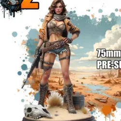 1/24 Scale Resin Figure Assembled Model Kit Wasteland Queen 1 Fantasy Hobby Miniature Sculpture Unassembled Unpainted Diorama