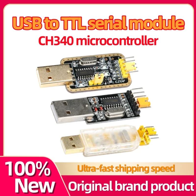 Módulo de puerto serie USB a TTL, cable de descarga de puerto serie, cable de flash para puerto serie, chip CH340, descargador de microcontroladores