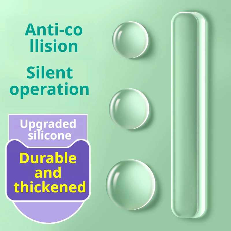 Selbstklebende Silikon-Antikollisionsaufkleber Türgriff-Pufferpads Wandschutz für Schrank Kühlschranktür Rückseite Zuhause