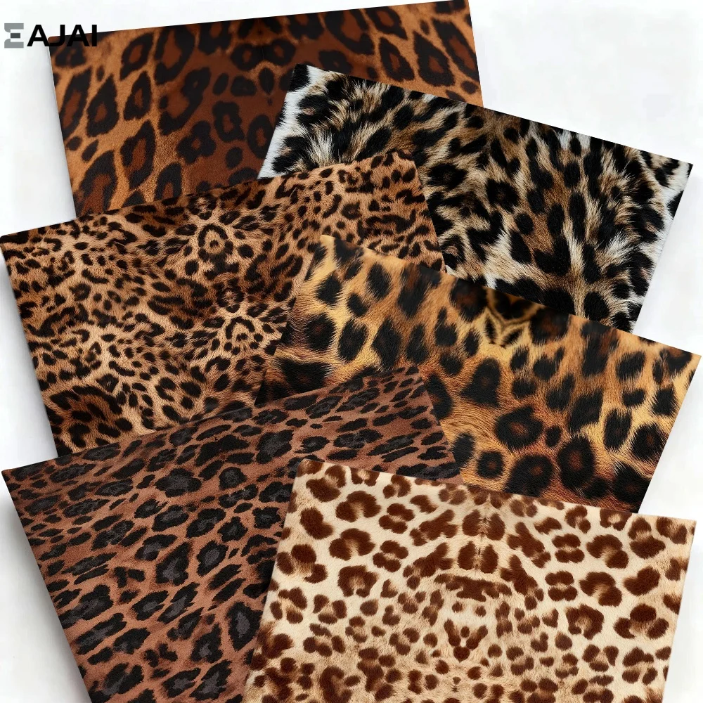 

Soft Double Sided Leopard Print Fabric Cloth Twill Material for Quilting Patchwork Sewing DIY Craft Baby Blanket