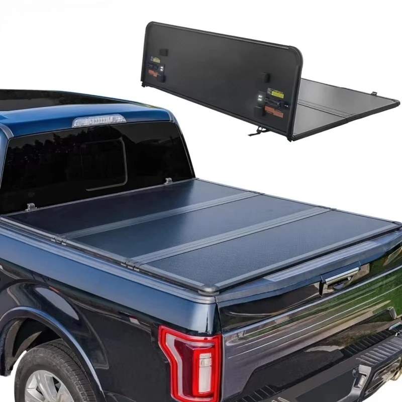 

2025 2026 F250 Super Duty Pickup 6.9ft Rear Trunk Lid Hard Tri Fold Flip up Tonneau Cover Truck Bed Cover