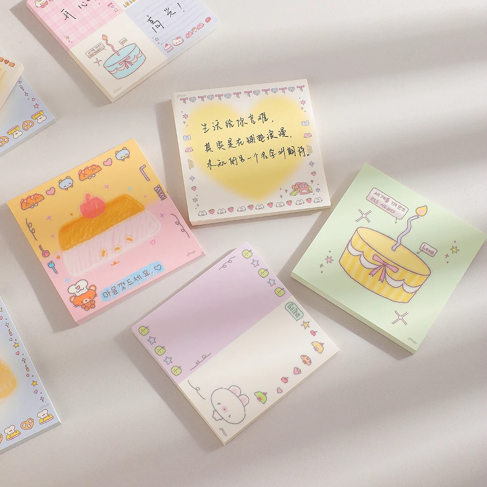 100/250 Sheets Square Cake Style Memo Note Pads Paper To Do List Journal Paperlaria DIY Material School Stationery