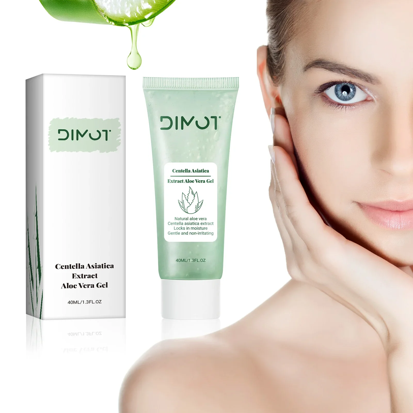 ترطيب الألوة فيرا جل غسل الحرة المغذي العميق الحفاظ على الجلد الألوة فيرا اللثة منعش غير لزجة العناية بالوجه كريم وجه