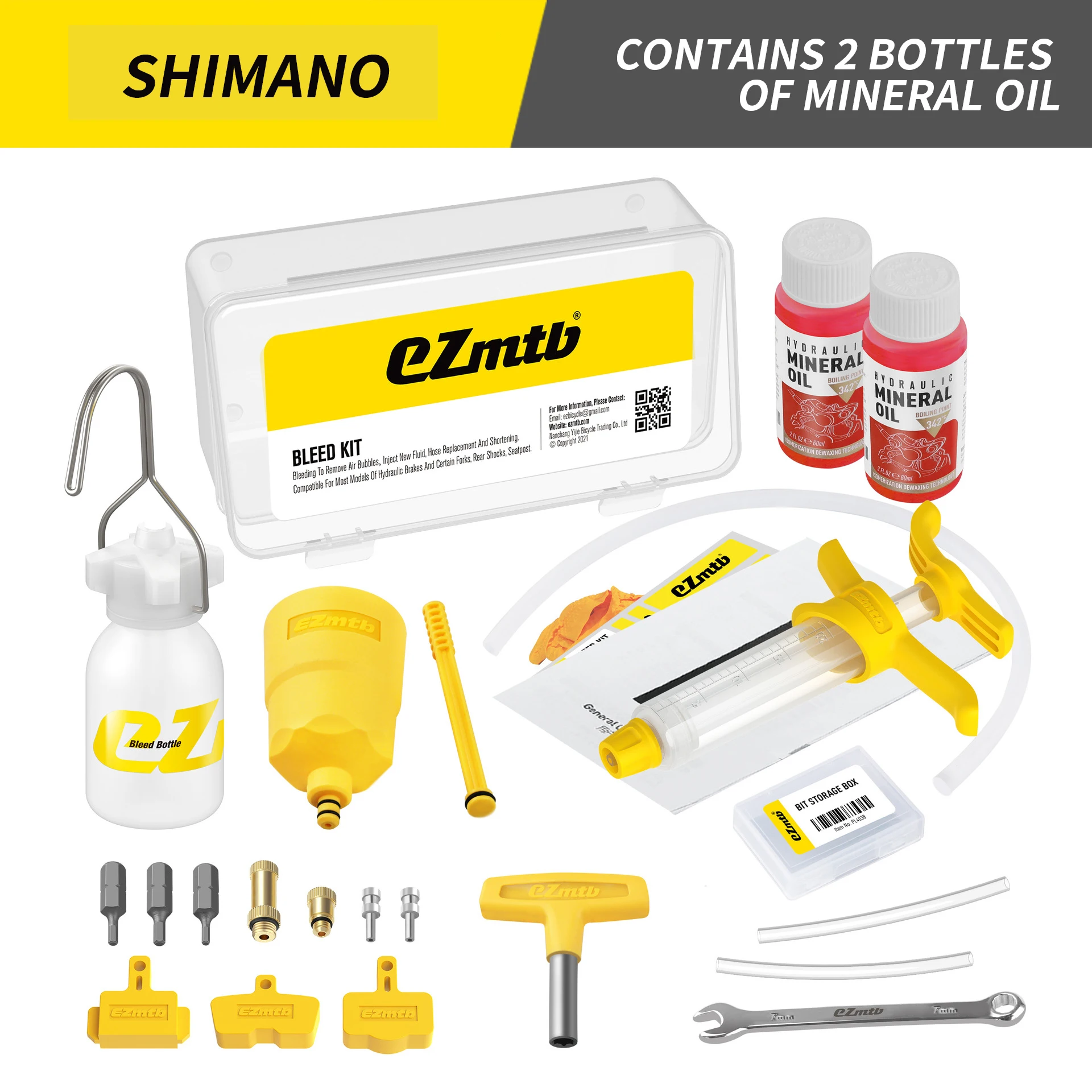 

EZmtb Simple Version Shimano Professional Brake Oil Filling Tool for Hydraulic Disc Brakes - Oil Change Bleeding Filling Fitting