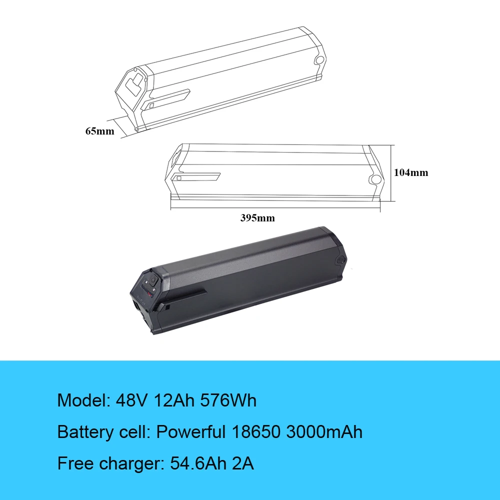 Reention Dorado ID-1 Plus Elektrische Fiets batterij 500W 48V 10.4Ah 12Ah 15Ah Ebike NCM Ebike Frame Battereis