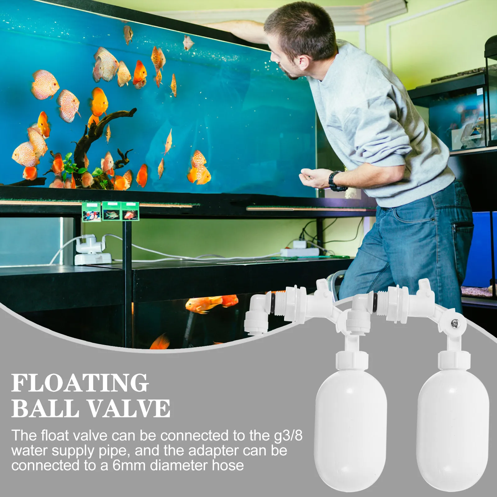 Float Valve for Water Tank Dispenser Low Failure Rate Compact Design Automatic Balls Valves Water Control Fish Tank Floating