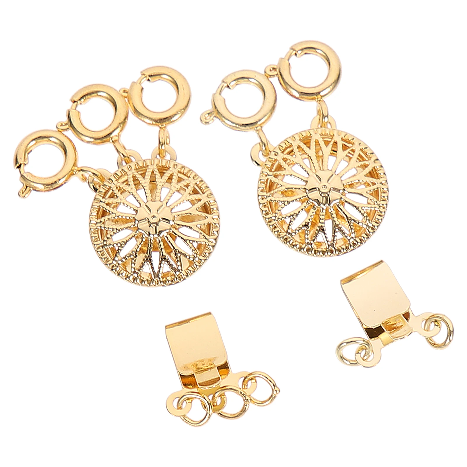 

2pcs Layered Necklace Separator Clasps Stylish Durable Premium Materials DIY Stackable Necklace Bracelet Copper Golden
