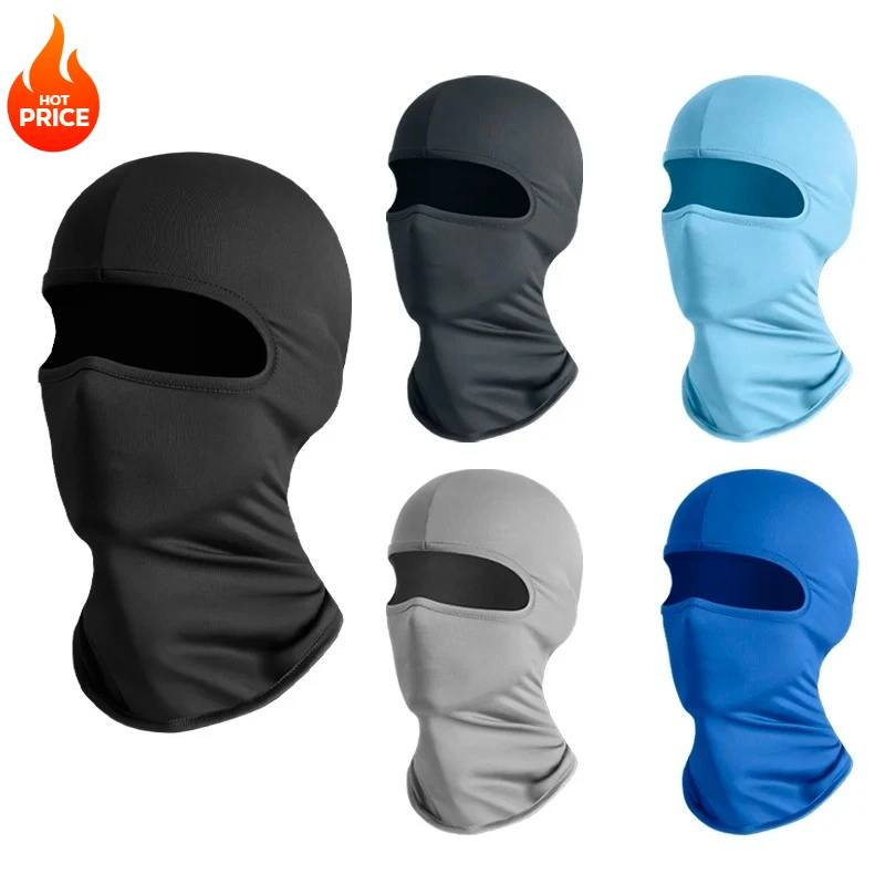 

Summer Cool Balaclava Ice Silk Cycling Full Face Cap Sun Anti-UV Protection Sports Face Cover Headwear Bike Motorcycle Men's Hat
