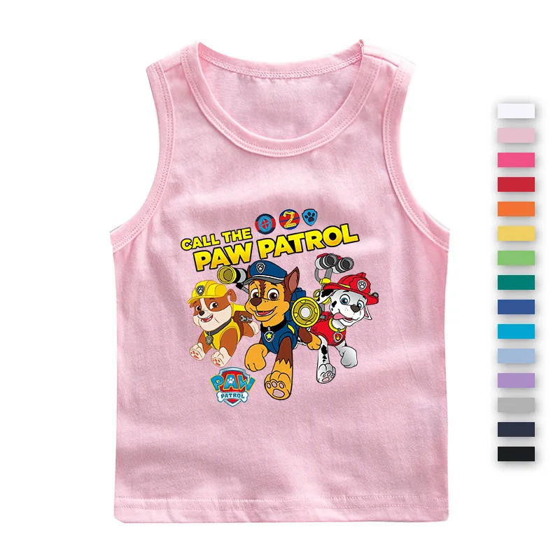 

Paw Patrol Cotton T-shirt for Chlidren Girl Clothes Spin Master Vest Kids Clothing for Boys Tops Anime Printed Fashionable Tees