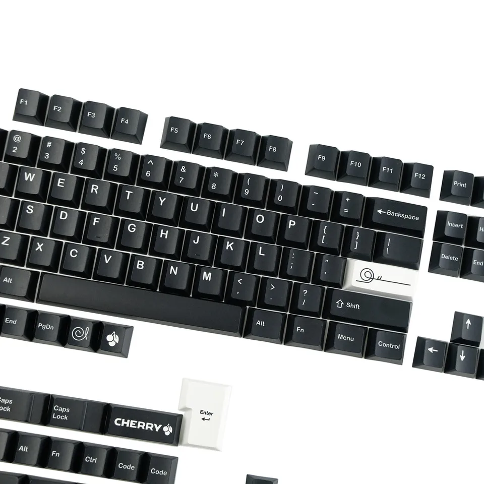 GMK Black Snail Keycap Set 142 Keys Cherry profile 5 Side DYE