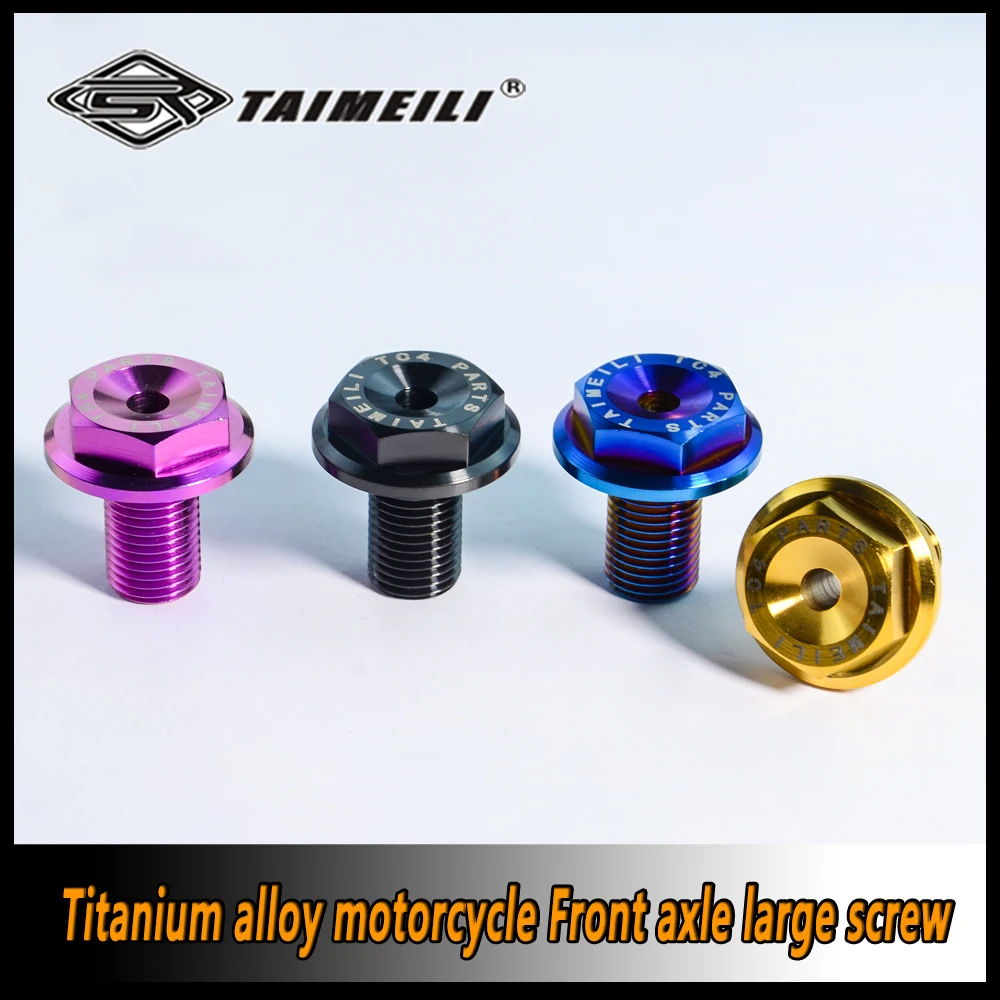TAIMEILI Titanlegierungs-Schraube Motorrad Vorderachse Große Schraube M14 M16 X 22 p1.5 1 Stück – Detail 3