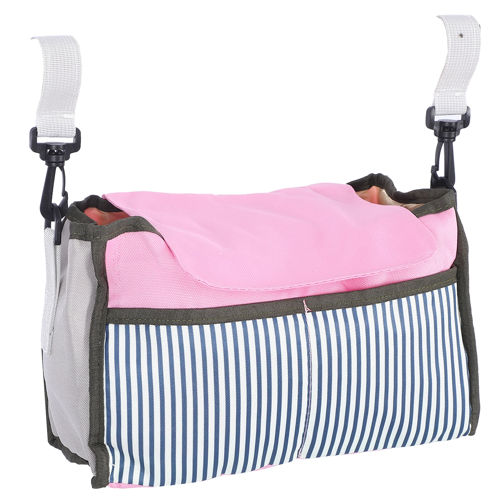 New 2024 Large Capacity Waterproof Stroller Organizer Bag Hanging Storage Bag For Baby Diapers Milk Bottles Durable Nylon Pram