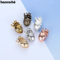 Heart Shape Lapel Pins and Brooches Women the Jewelry As Gift For Doctor/Nurse Medical Jewelry Gold Color Pins Accessories Gift