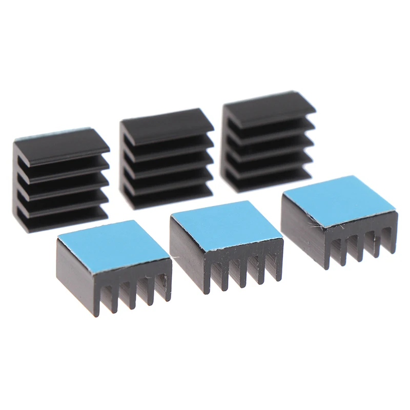 Ten Pieces Of 8.8*8.8*5mm Aluminum Heatsink Radiators With Applied Tape