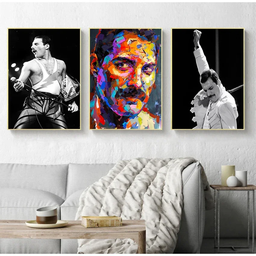 Modern Pop Wall Art Bohemian Abstract Graffiti Rock Music Superstar Portrait Poster Prints Home Bedroom Living Room Decoration