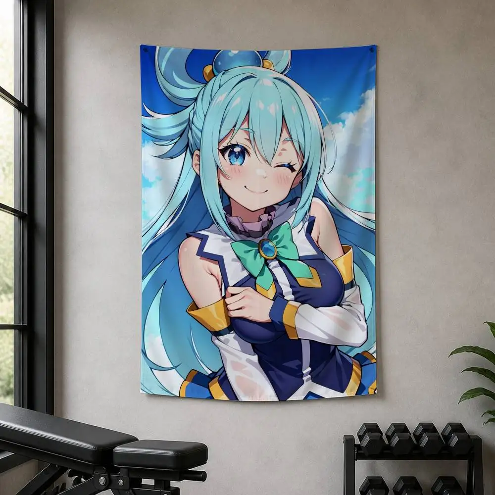 A-Aqua  Decorative Wall Flag Banner for Home Garden Garage Indoor Outdoor Decor