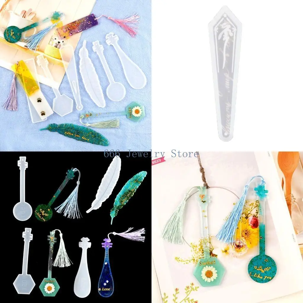 Molde Silicona Marcapáginas Pipa Pluma DIY