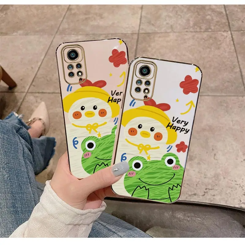 جراب هاتف فاخر مطلي بطلاء فرودبطة ، غطاء لشاومي ريدمي نوت 11 ، 4G ، 11Pro Plus ، 10 Pro ، 11S ، 12Pro Plus ، 12 ، 9S ، 8 Pro