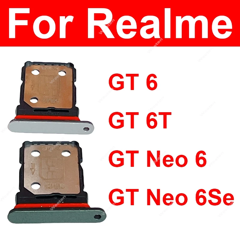 SIM Card Tray For Realme GT 6 GT 6T GT Neo 6 GT Neo 6Se Sim Card Slot SIM Card Reader Holder Replacement Repair Parts