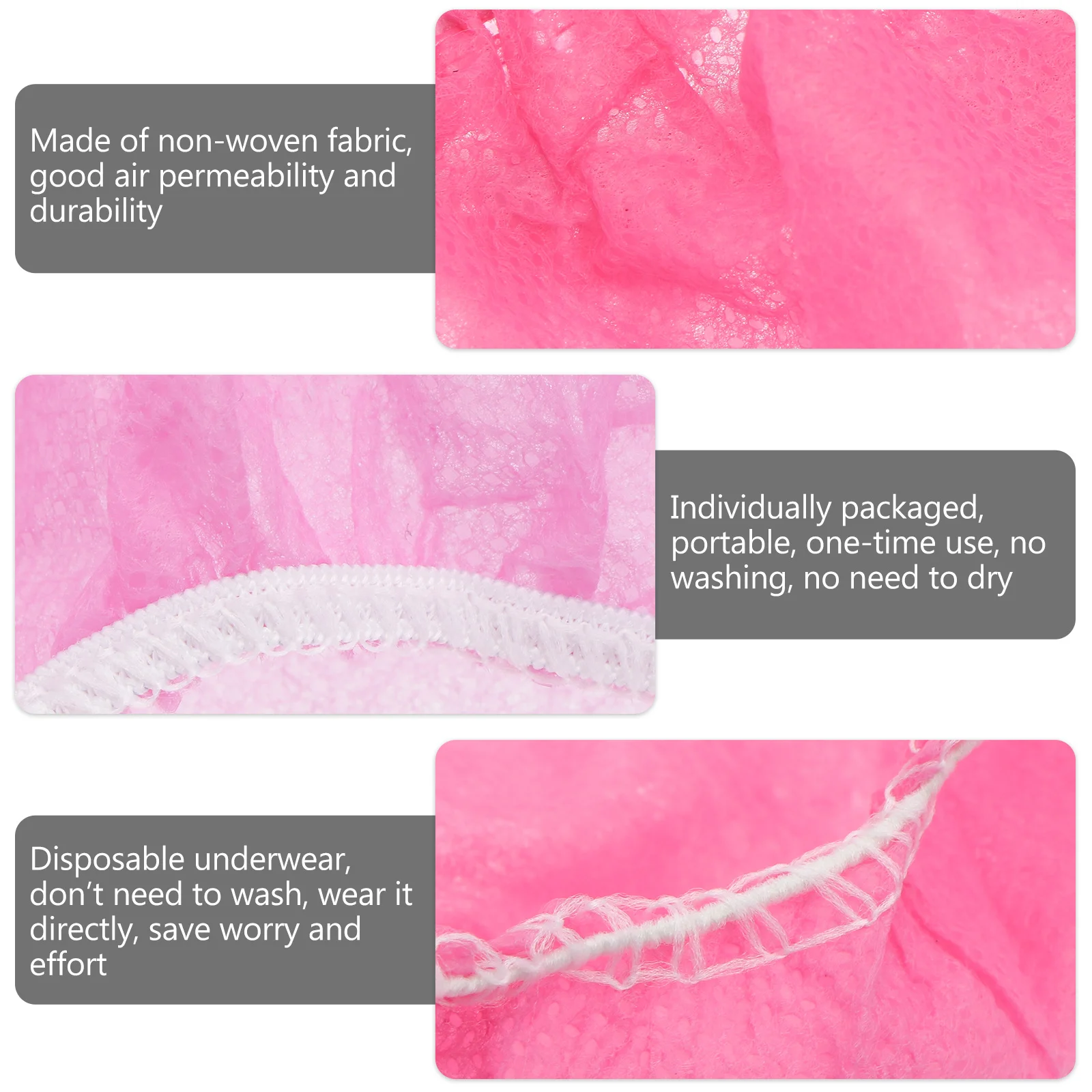 

5Sets Disposable Underwear Women Non-Woven Bra Set Travel Underpants Breathable Portable Spa Panties for Business