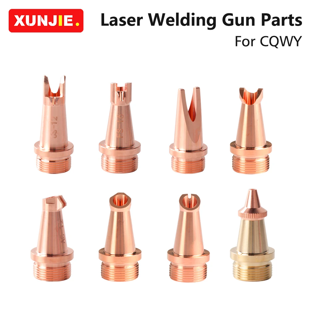 Buse de tête de soudage laser XUNJIE Filetage à main en cuivre Type M16 Buse de coupe A-H pour CQWY SUP Déterminer la machine à souder