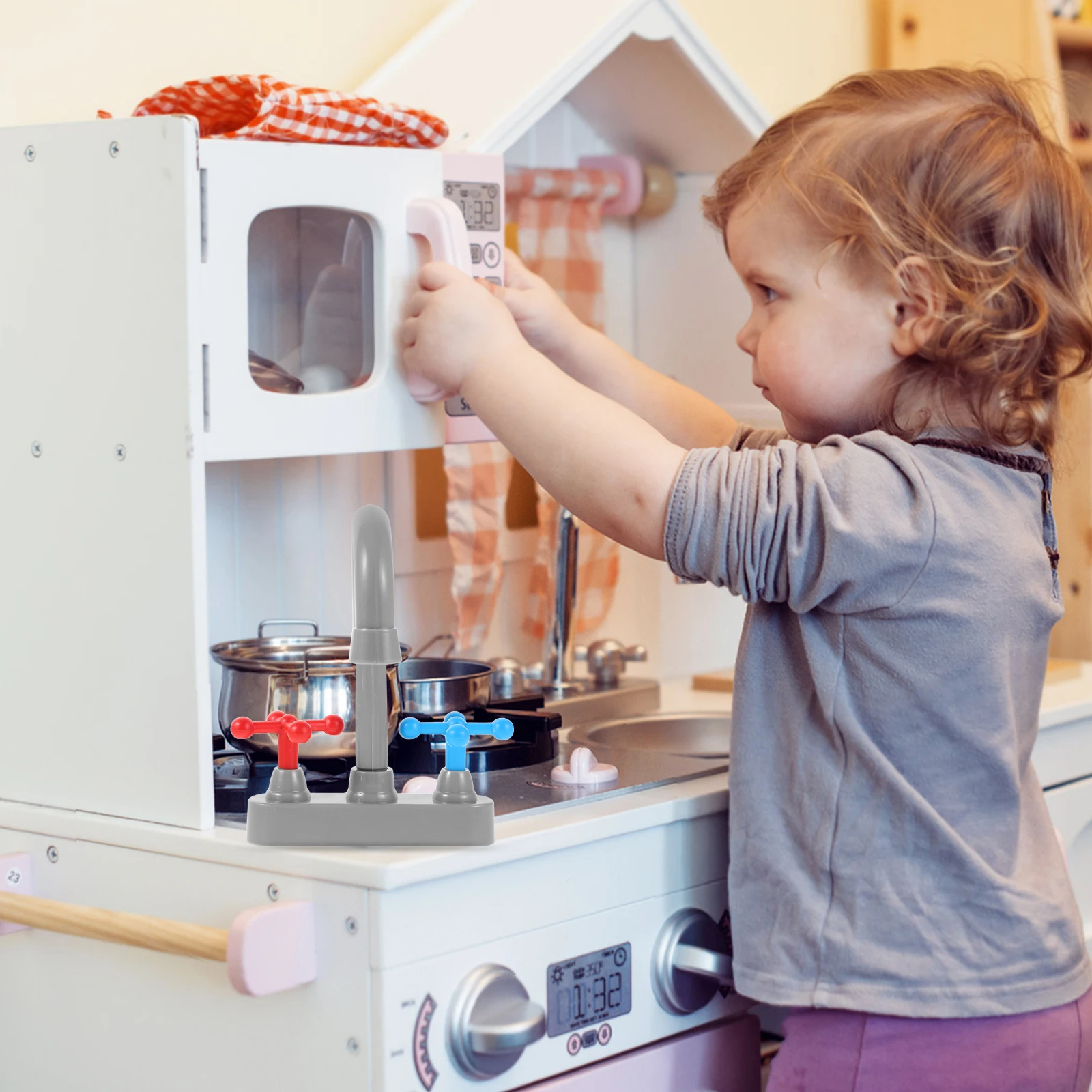 キッチンおもちゃの蛇口子供家電プレイ食器洗い機モデルおもちゃ洗面器役割シンクモデル子供