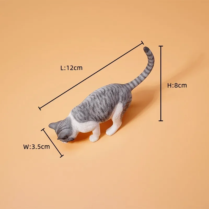 Jxk 1/6 escala animais simulados adorável animal de estimação resina gato comendo modelo boneca para figuras de ação de 12 polegadas coleções brinquedos