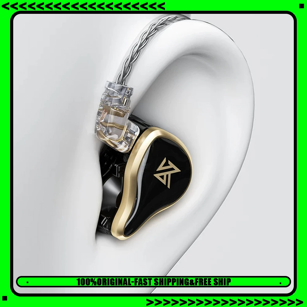 KZ ZAS Metal Wired Earphone 16-Unit Hybrid Technology Music Bass In-Ear Monitor Headset Sport Game Noice Cancelling Headphones