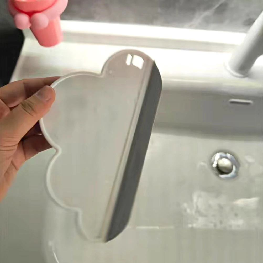 

3 Pcs Scraper Glass Wiper Shower Applique Squeegee White Bathroom Multi-purpose Silicon